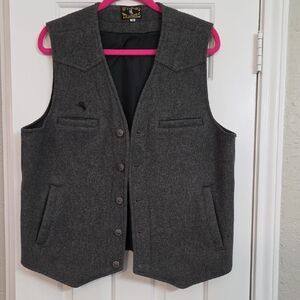Men's Gray Wool Vest by